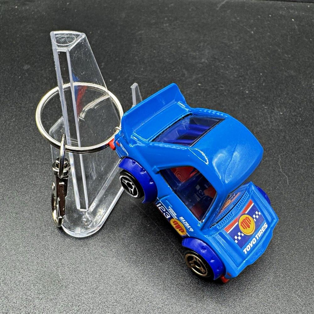 Hot Wheels Mazda RX-7 Blue Keychain Key Ring